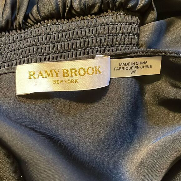 Ramy Brook Yoshi Mini Dress Cut Out Pleated Black S - Picture 6 of 9